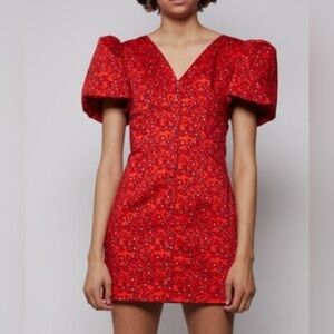 LHD Pedra Bonita Red Mini Dress, Size 8